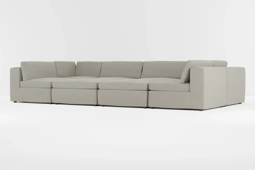 Destin Elite Gray Fabric 8-piece Pit Sectional