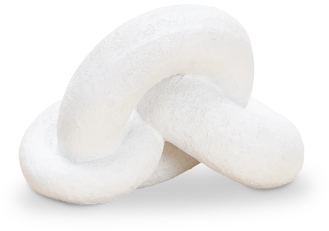 Damla White Resin Sculpture