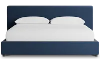 Grayton Peyton Dark Blue 44" Upholstered Platform Bed