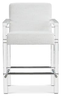Ocean Drive Whiteacrylic 24" Upholstered Barstool