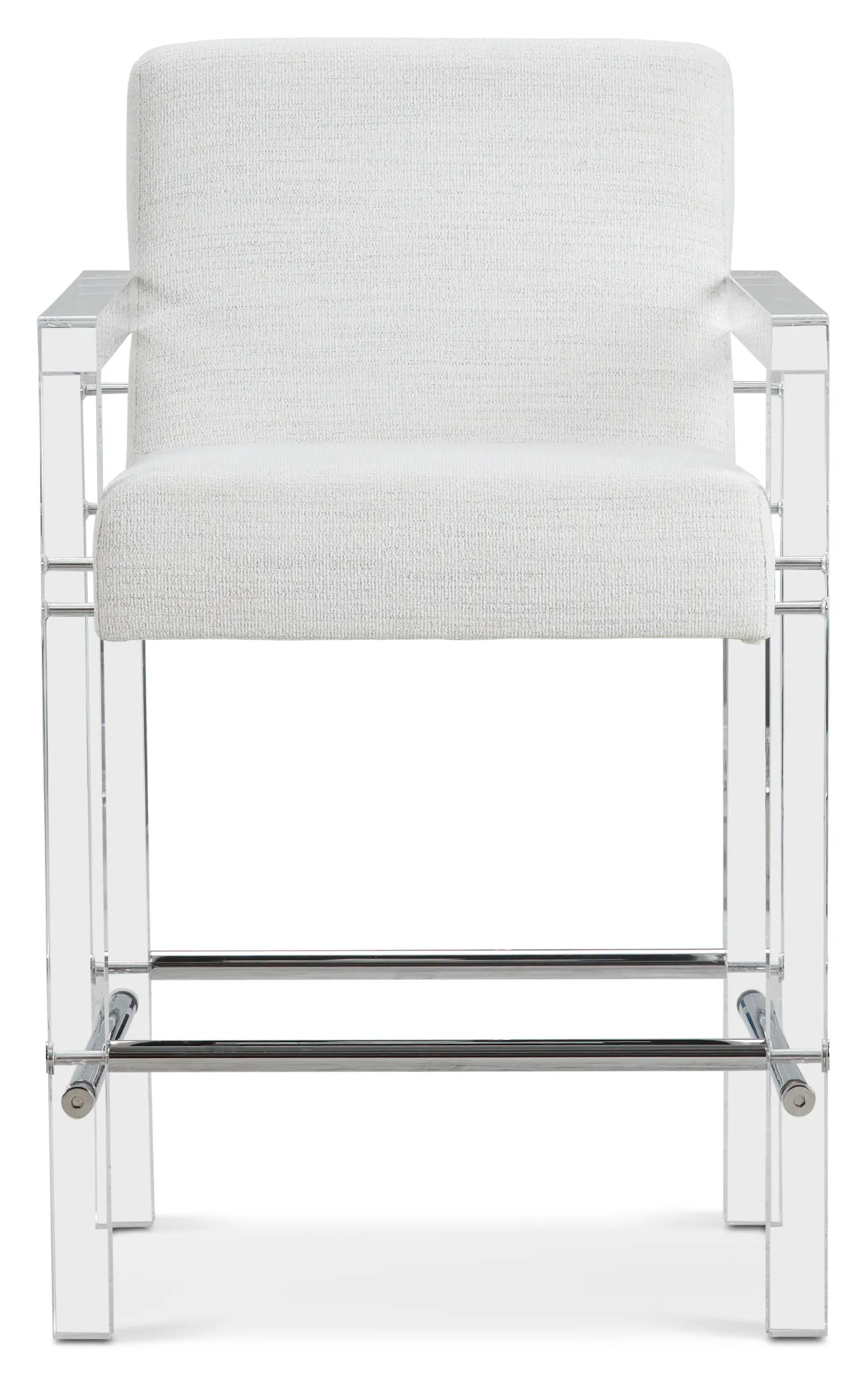 Ocean Drive Whiteacrylic 24" Upholstered Barstool