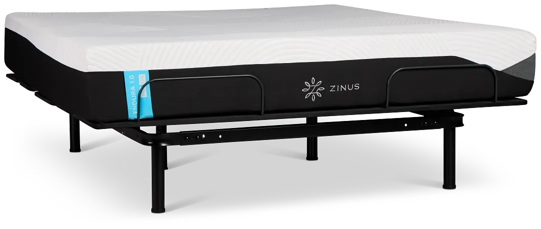 Zinus Endura 1.0 Firm Slat Adjustable Mattress Set