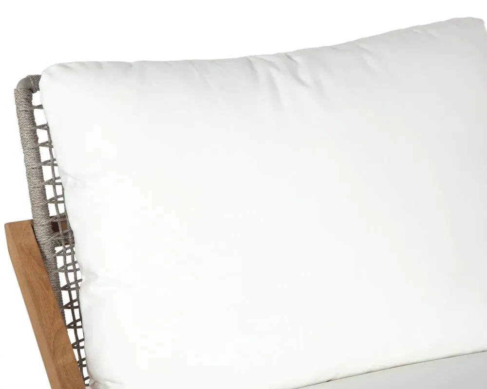 Logan Light Tone Accent Chair With White Cushion