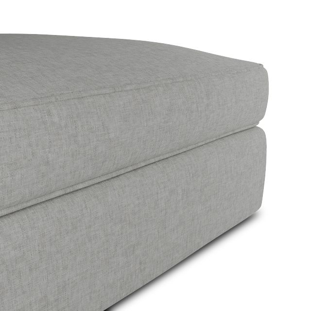 Siesta Delray Light Gray Fabric Ottoman
