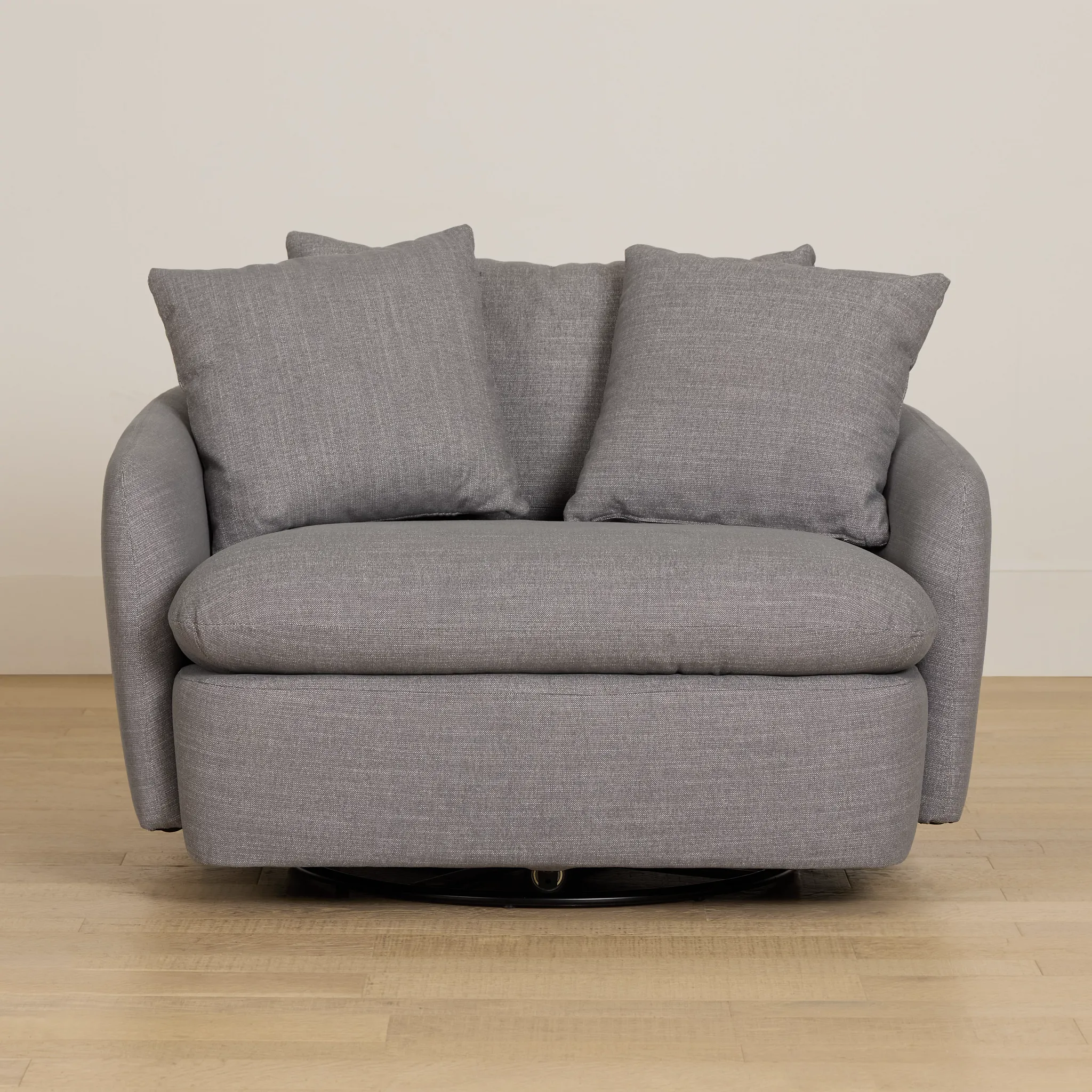 Serena Gray Fabric Swivel Chair