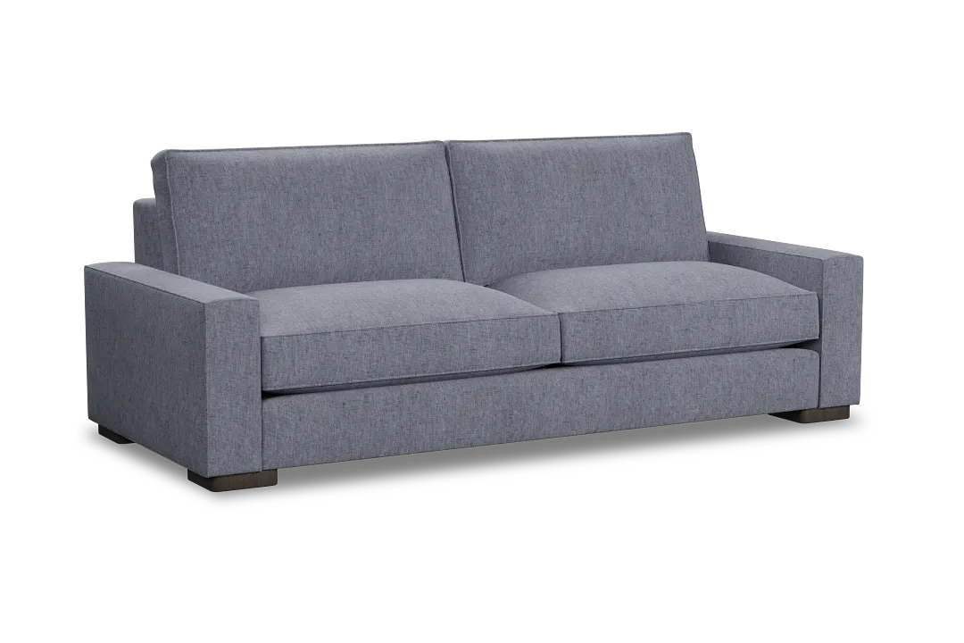 Edgewater Elevation Gray 96" Sofa W/ 2 Cushions