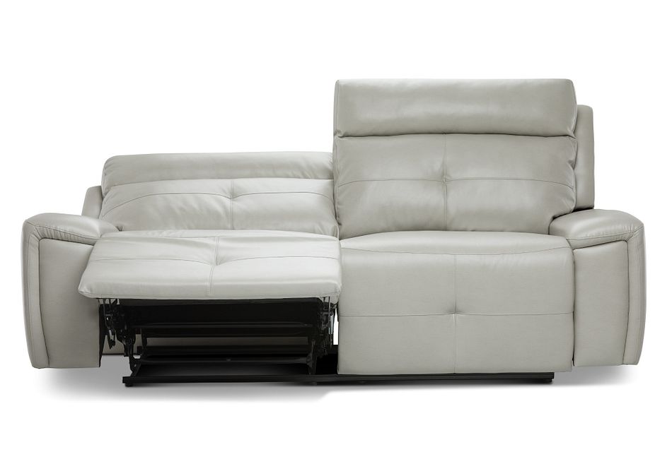 Chandler Light Gray Micro Reclining Sofa