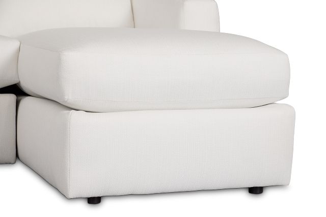 Rhodes White Fabric Right Chaise Sectional