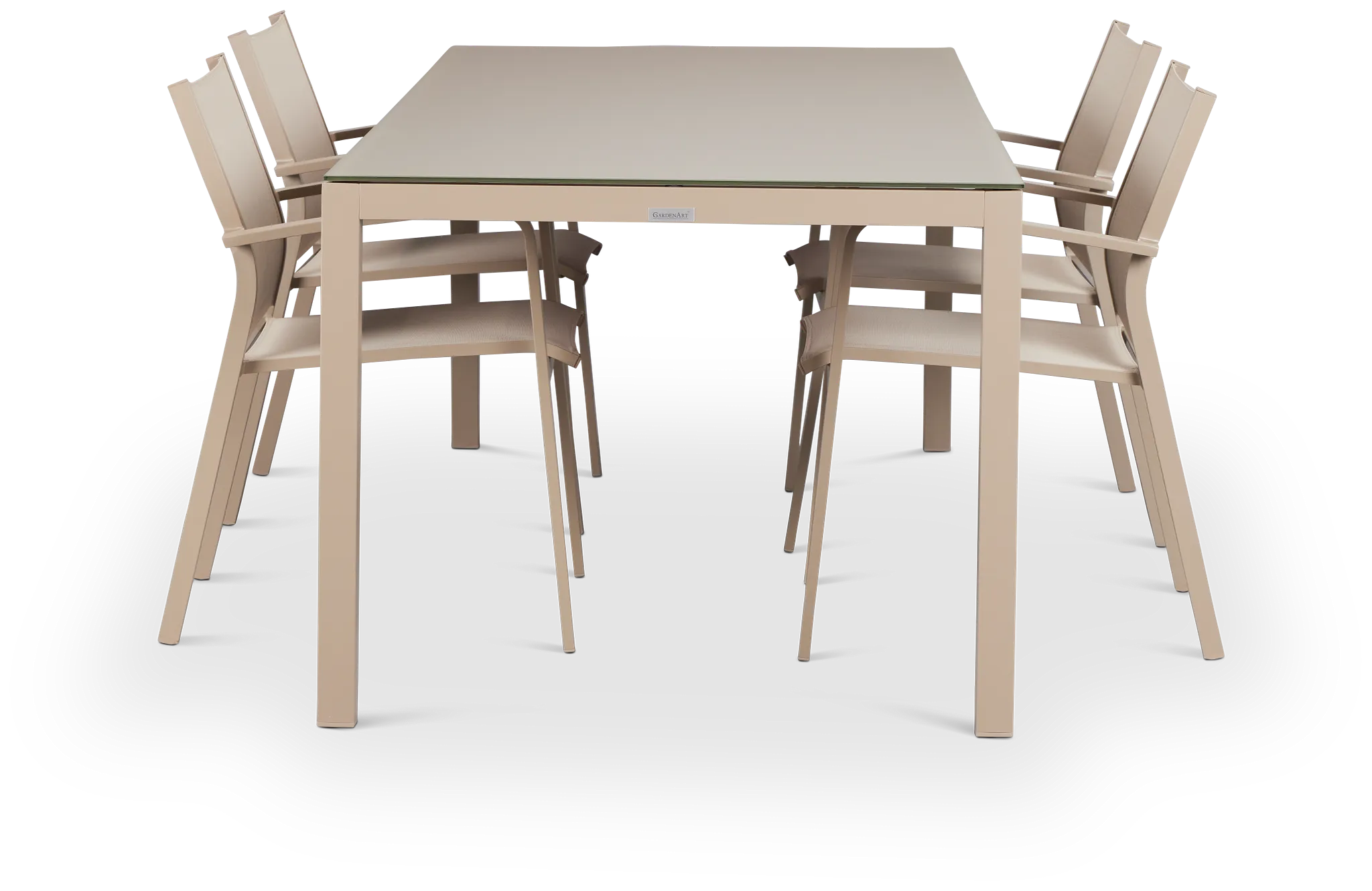 Lisbon Khaki 86" Rectangular Table & 4 Chairs