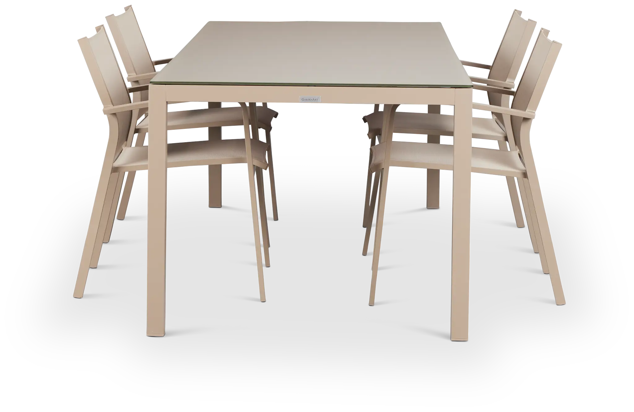Lisbon Khaki 86" Rectangular Table & 4 Chairs Lisbon Khaki 86" Rectangular Table & 4 Chairs