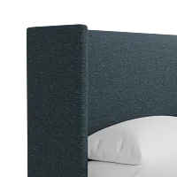 Captiva Elevation Dark Blue 48" Upholstered Shelter Bed