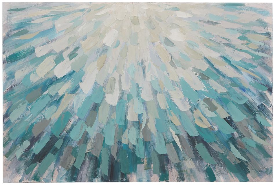 Rainfa Light Blue Canvas Wall Art Home Accents Decor City Furniture - Aqua Blue Canvas Wall Decor Rainfa Light Blue Canvas Wall Art Home Accents Decor City Furniture - Aqua Blue Canvas Wall Decor