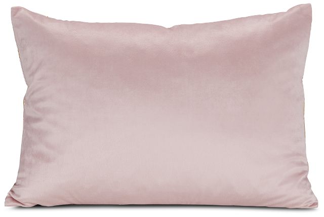 Langley Light Pink Velvet Lumbar Accent Pillow (2)