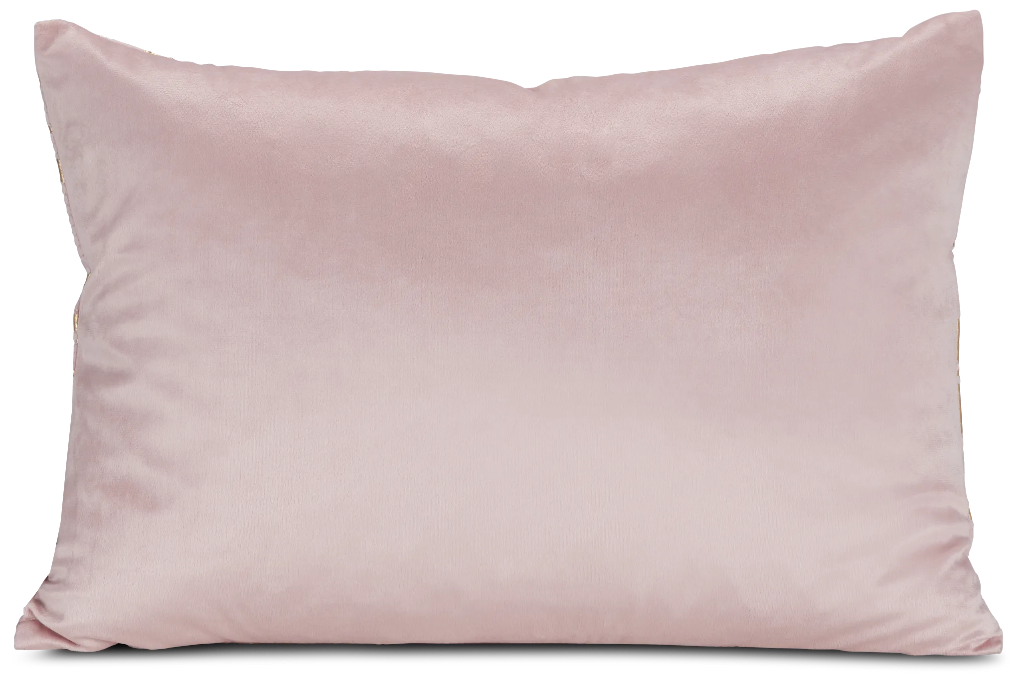Langley Light Pink Velvet Lumbar Accent Pillow