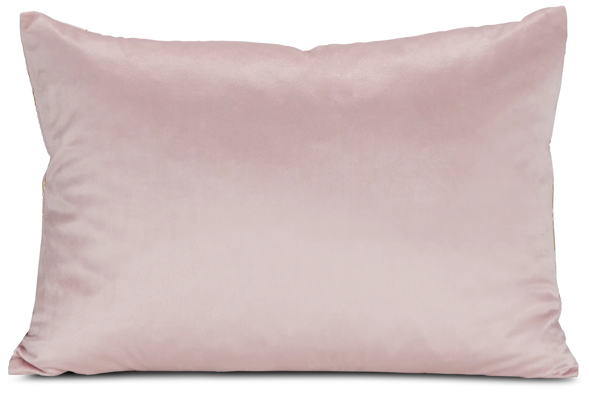 Langley Light Pink Velvet Lumbar Accent Pillow Langley Light Pink Velvet Lumbar Accent Pillow