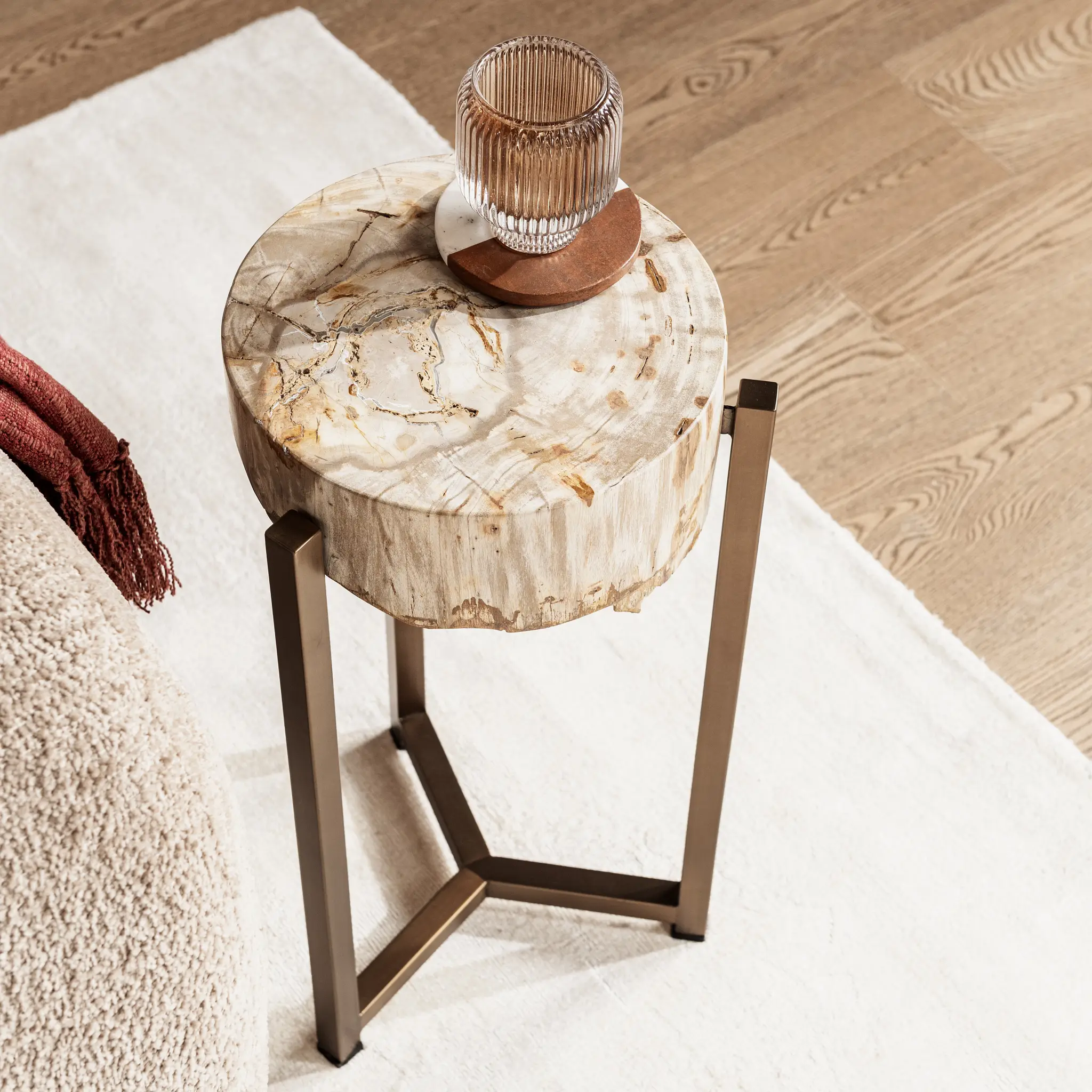 Reef Light Tone Small Round Accent Table Reef Light Tone Small Round Accent Table
