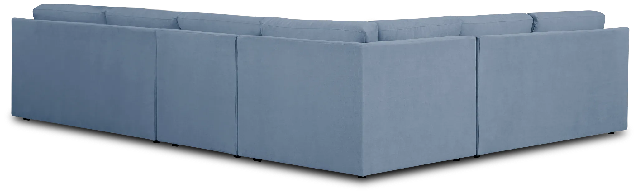 Hudson Blue Fabric Medium Two-arm Sectional