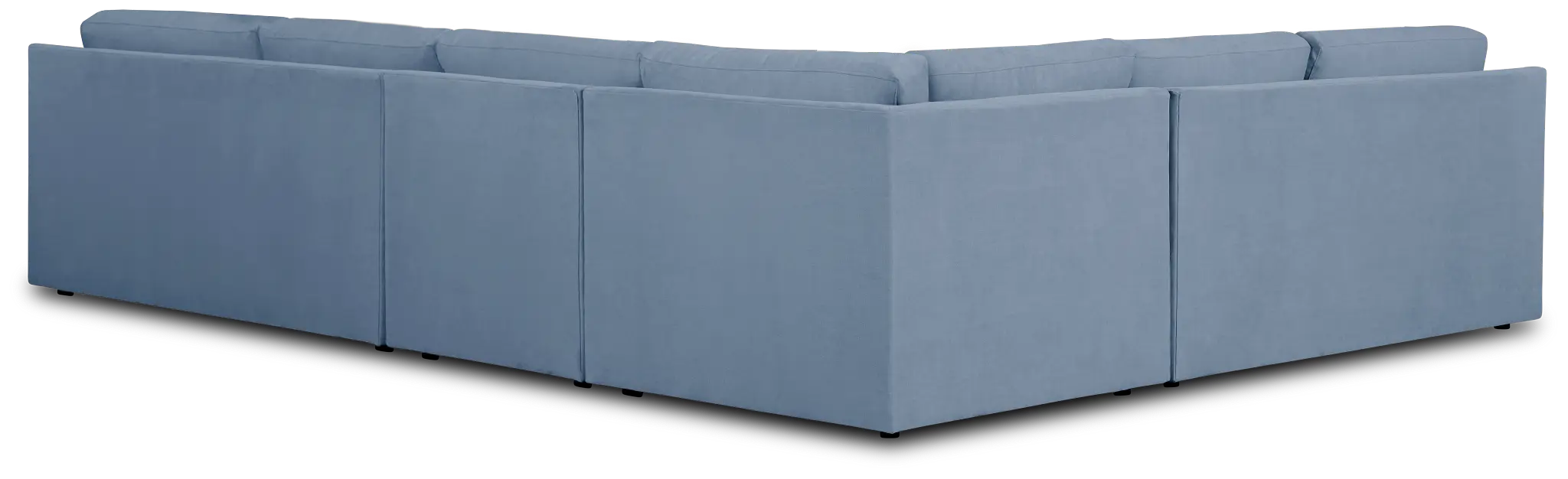 Hudson Blue Fabric Medium Two-arm Sectional Hudson Blue Fabric Medium Two-arm Sectional