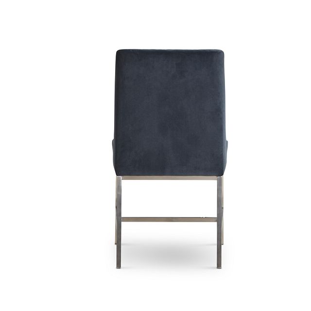 Caspia Dark Gray Velvet Upholstered Side Chair