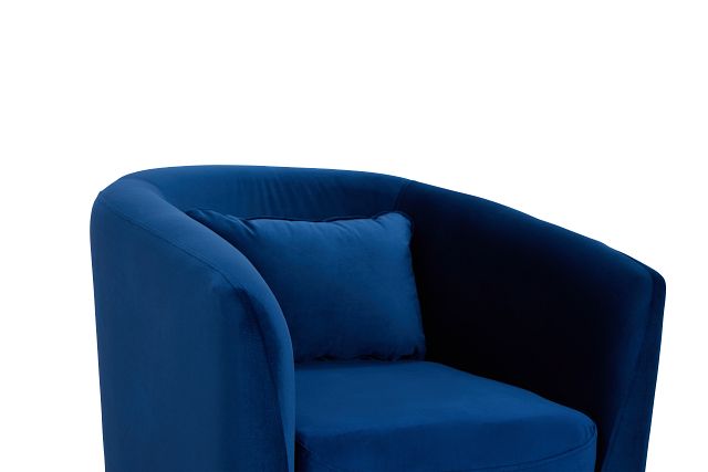 Stanton Dark Blue Velvet Accent Chair