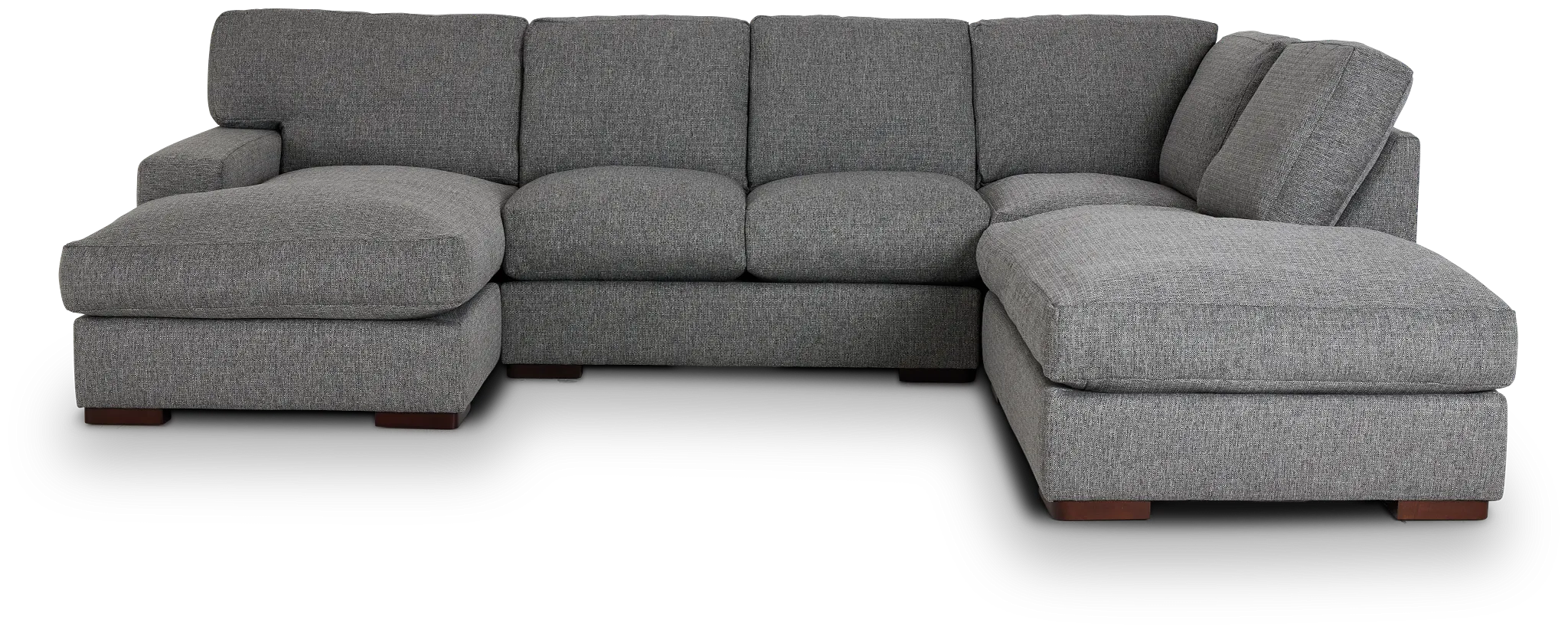 Veronica Dark Gray Down Small Right Bumper Sectional