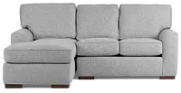 Austin Gray Fabric Left Chaise Sectional
