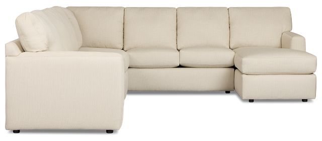 Rhodes Beige Fabric Large Right Chaise Sectional