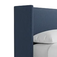 Captiva Revenue Dark Blue 48" Upholstered Shelter Bed