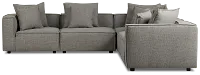 Tatum Gray Fabric 5-piece Modular Sectional