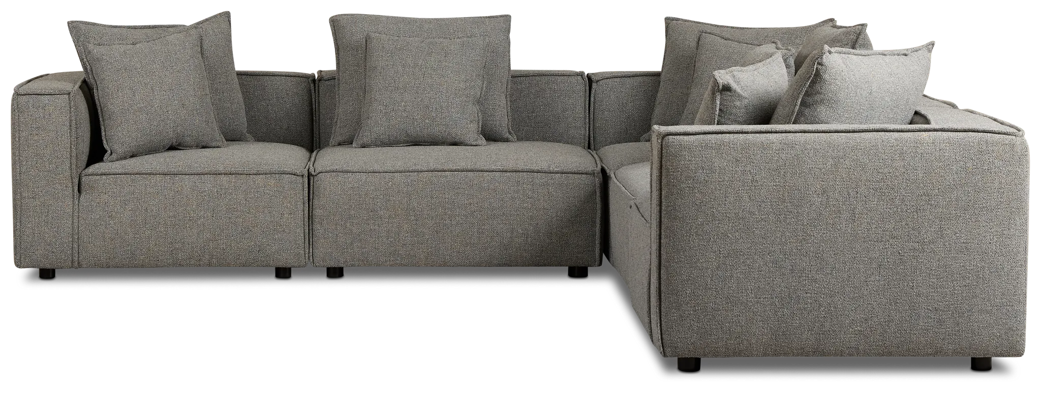 Tatum Gray Fabric 5-piece Modular Sectional