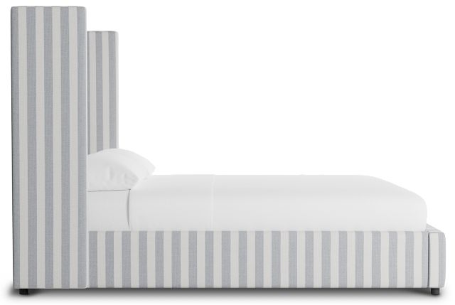 Captiva Sea Lane Dark Blue 60" Upholstered Shelter Bed