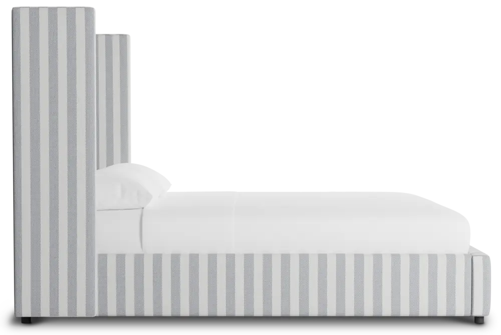 Captiva Sea Lane Dark Blue 60" Upholstered Shelter Bed Captiva Sea Lane Dark Blue 60" Upholstered Shelter Bed