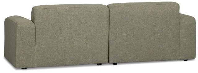 Baylor Green Fabric 2-piece Modular Sofa