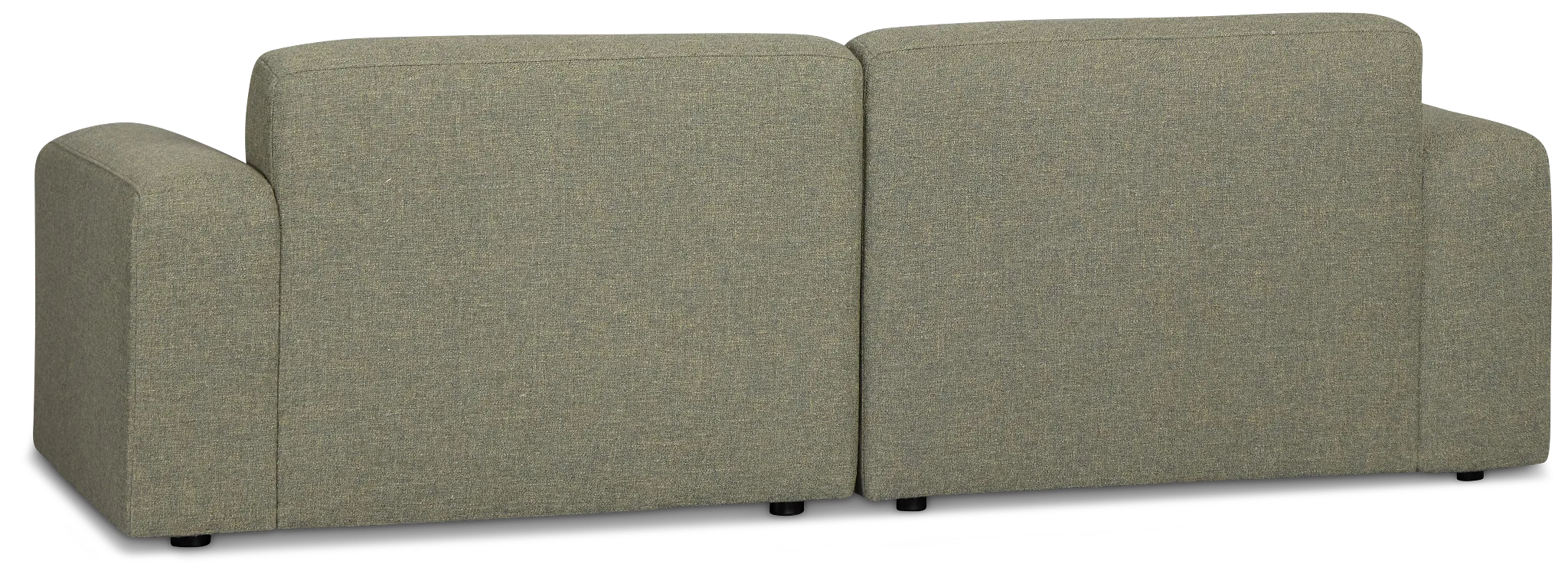 Baylor Green Fabric 2-piece Modular Sofa