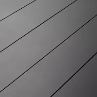 Linear Dark Gray White 110" Aluminum Table & 4 Cushioned Side Chairs