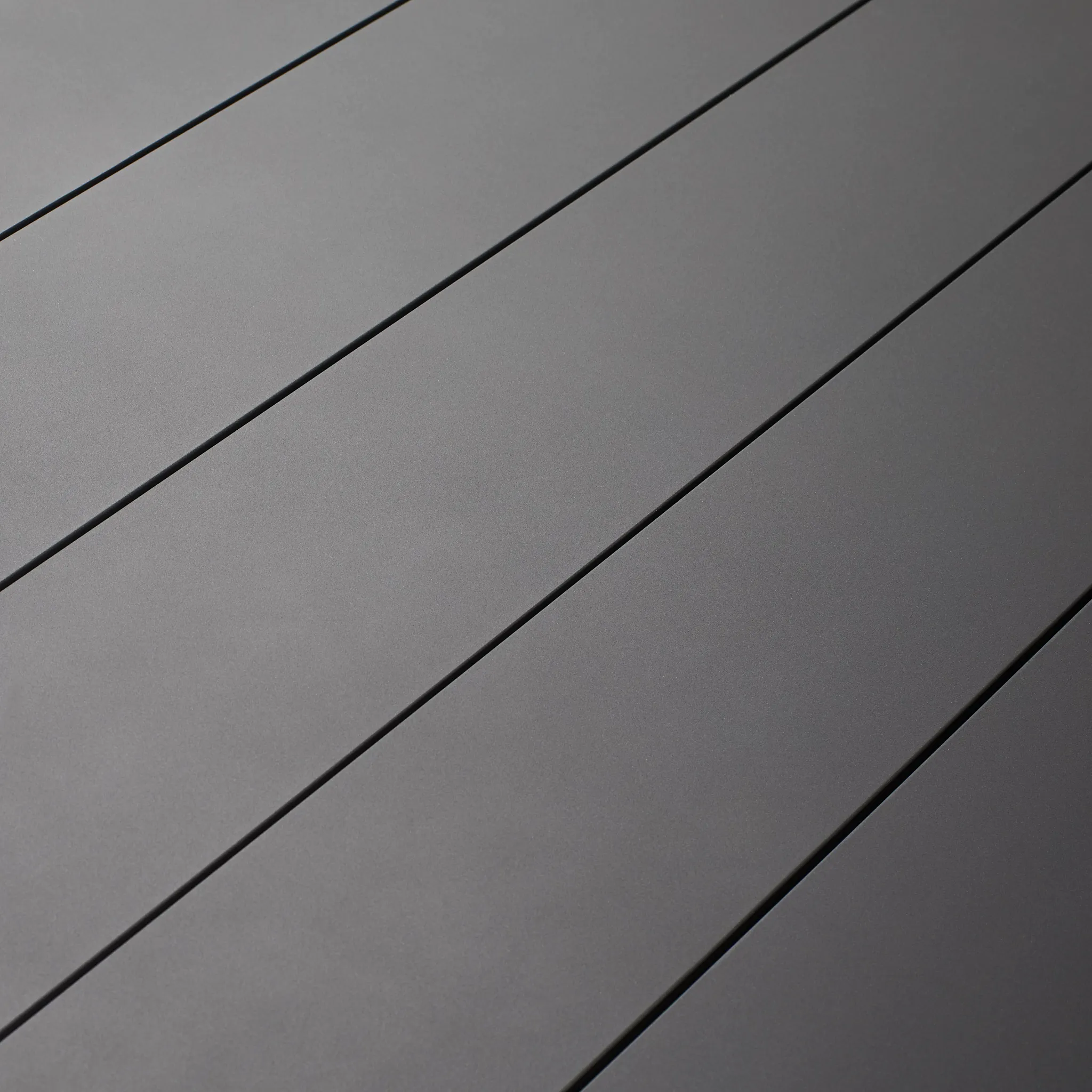 Linear Dark Gray White 110" Aluminum Table & 4 Cushioned Side Chairs