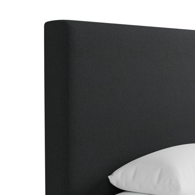 Grayton Elite Black 54" Upholstered Platform Bed