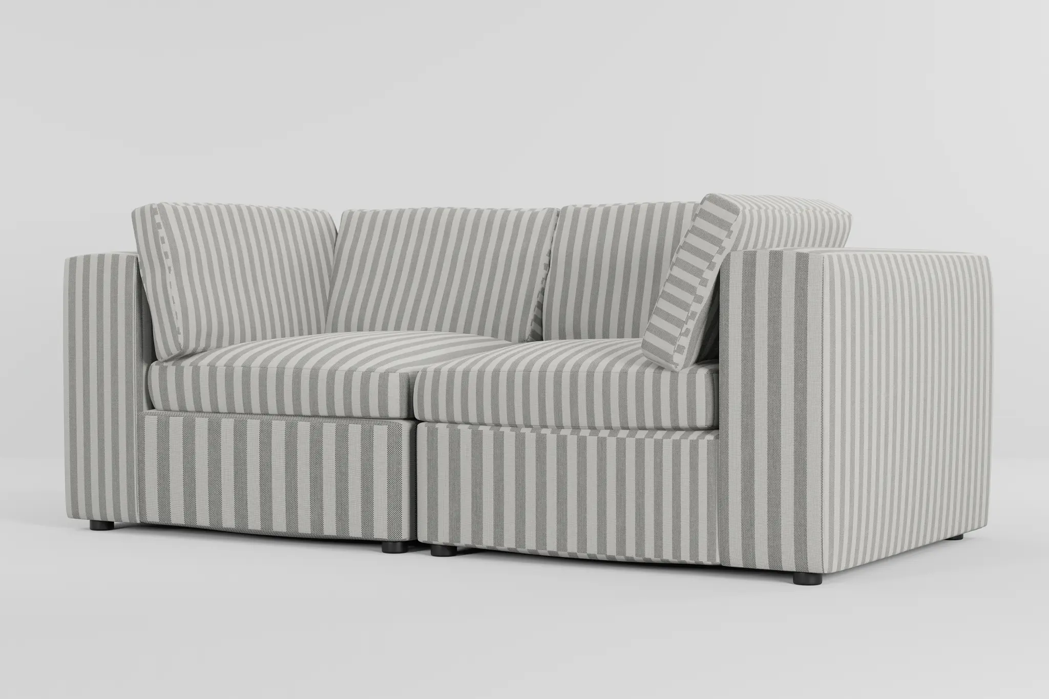 Destin Sea Lane Dark Gray Fabric 2-piece Modular Sofa Destin Sea Lane Dark Gray Fabric 2-piece Modular Sofa