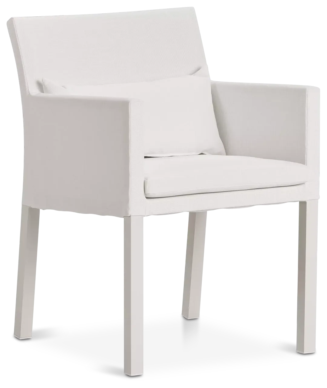 Lisbon White Cushioned Chair