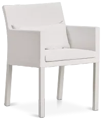 Lisbon White Cushioned Chair
