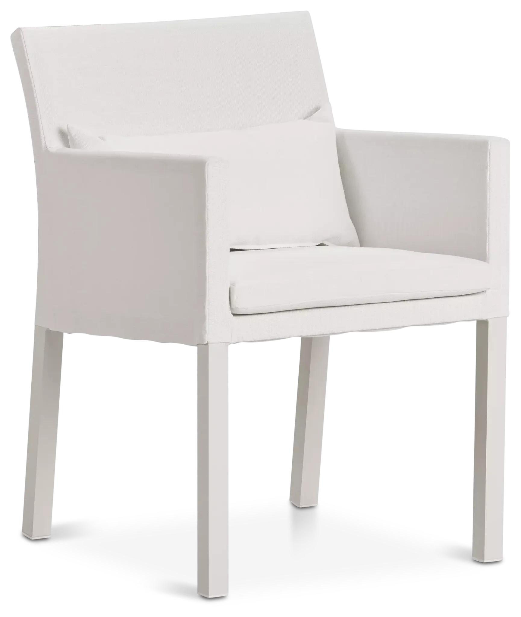 Lisbon White Cushioned Chair