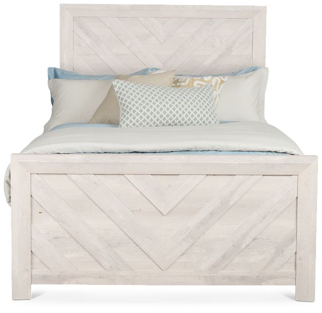 Delray White Panel Bed