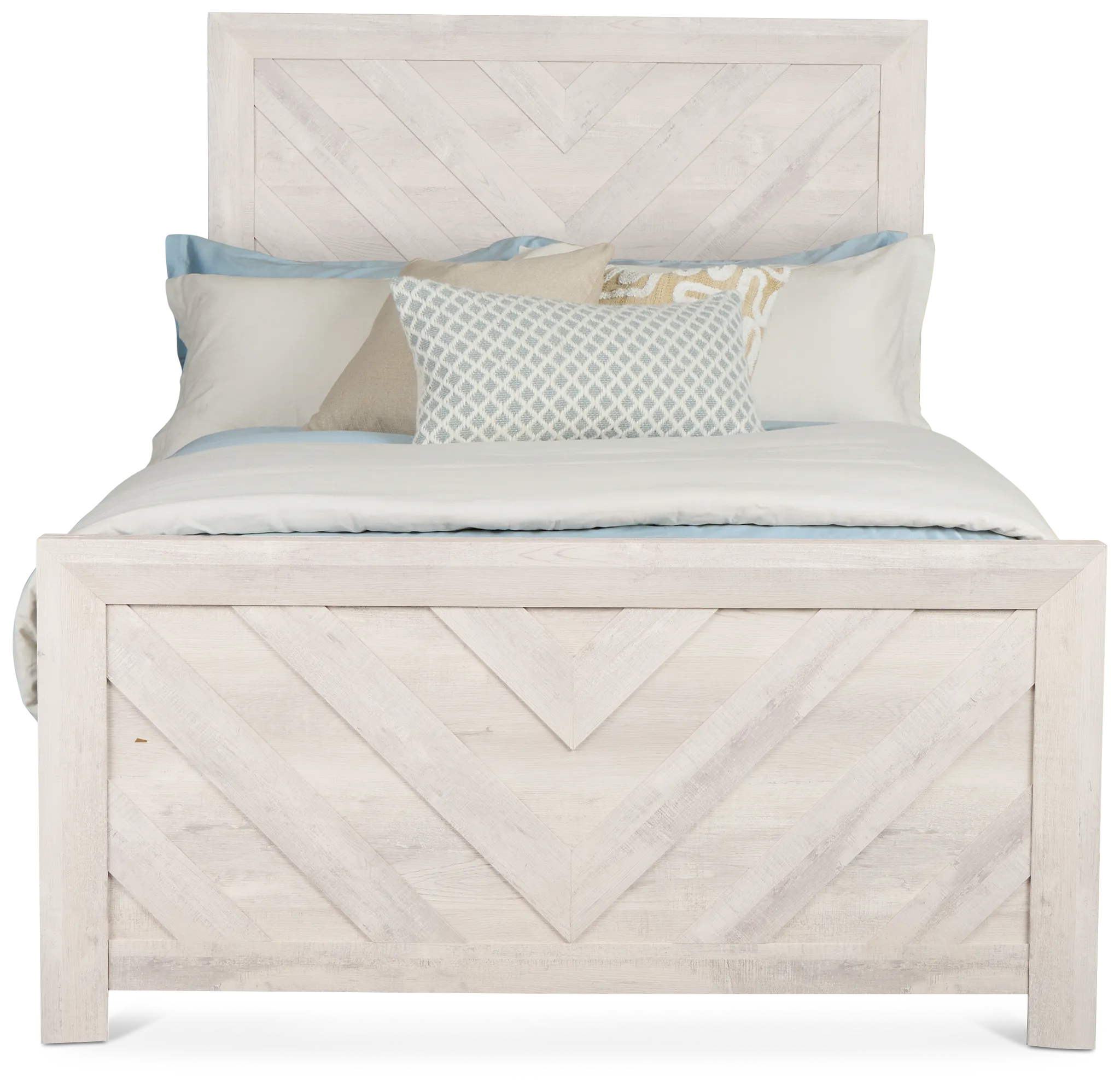 Delray White Panel Bed