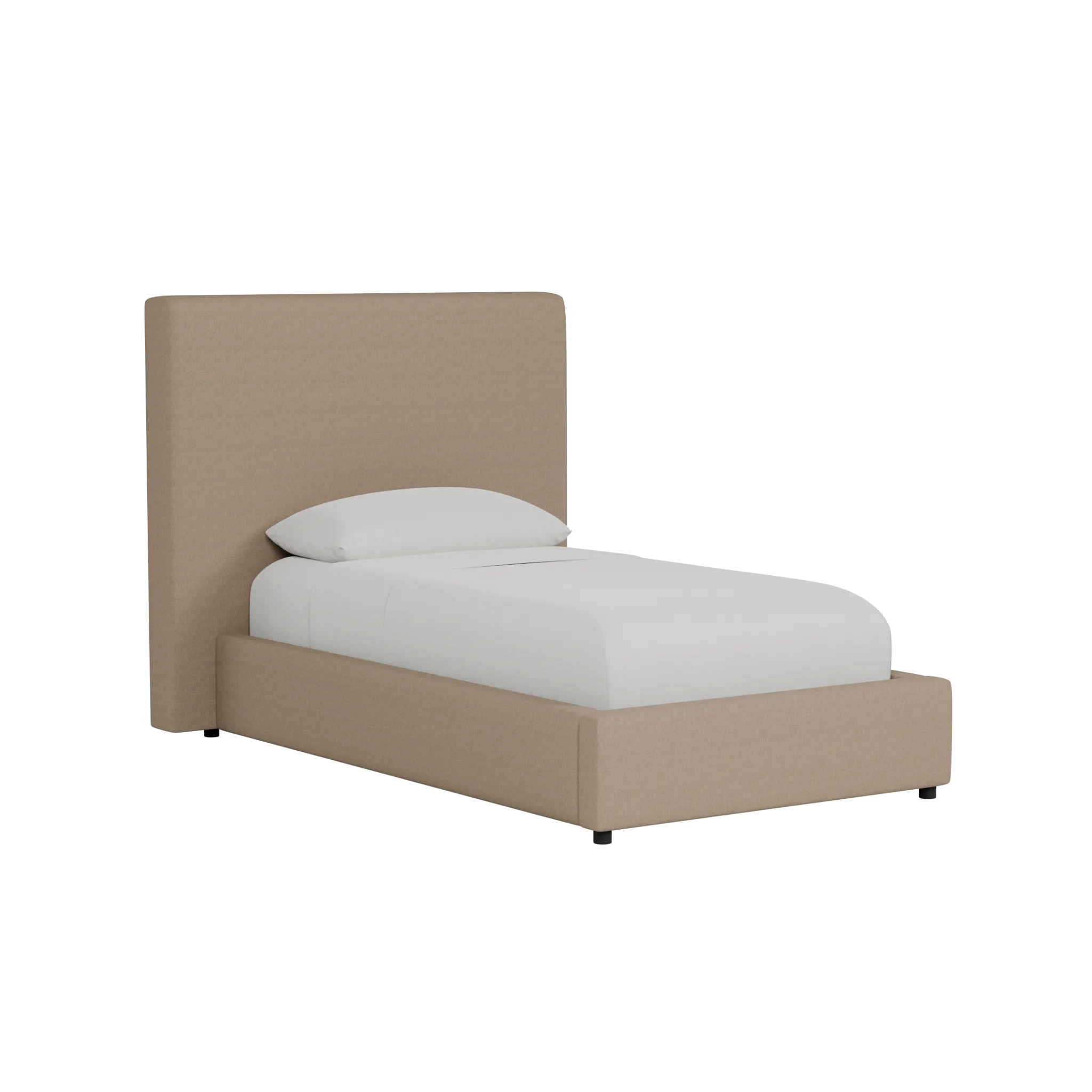 Grayton Merino Brown 54" Upholstered Platform Bed