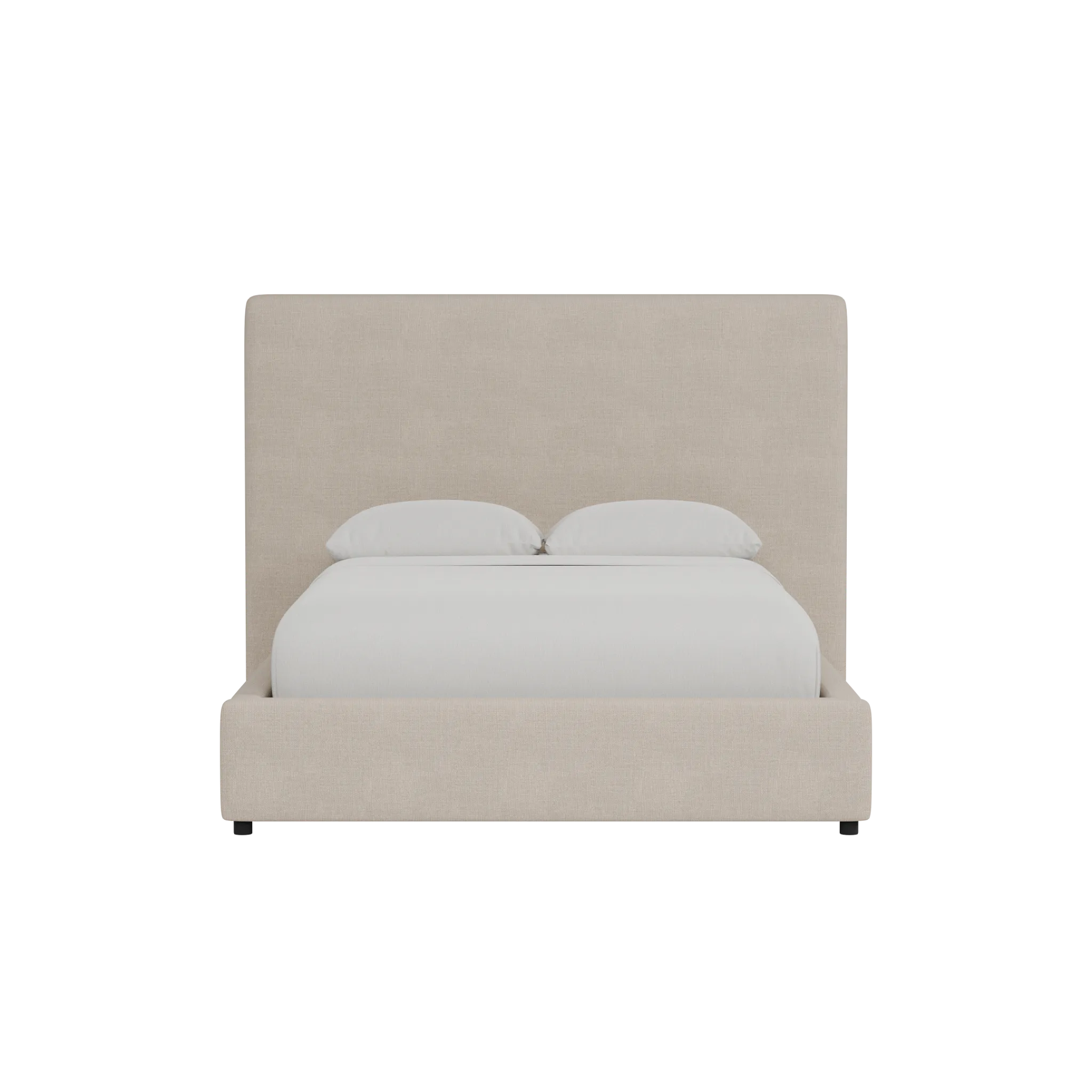 Grayton Linen Beige 54" Upholstered Platform Bed