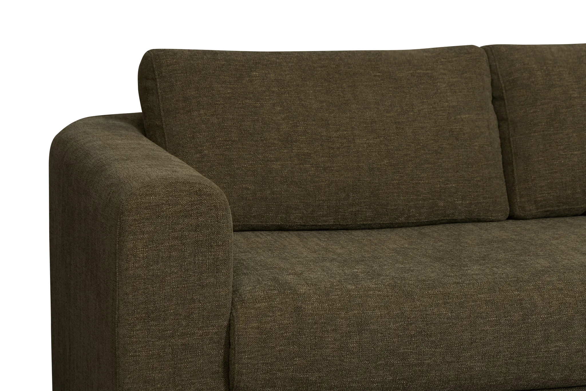 Alma Dark Green Fabric Small 2-arm Wedge Sectional