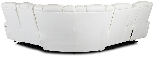 Troy White Micro Left Console Love Reclining Sectional