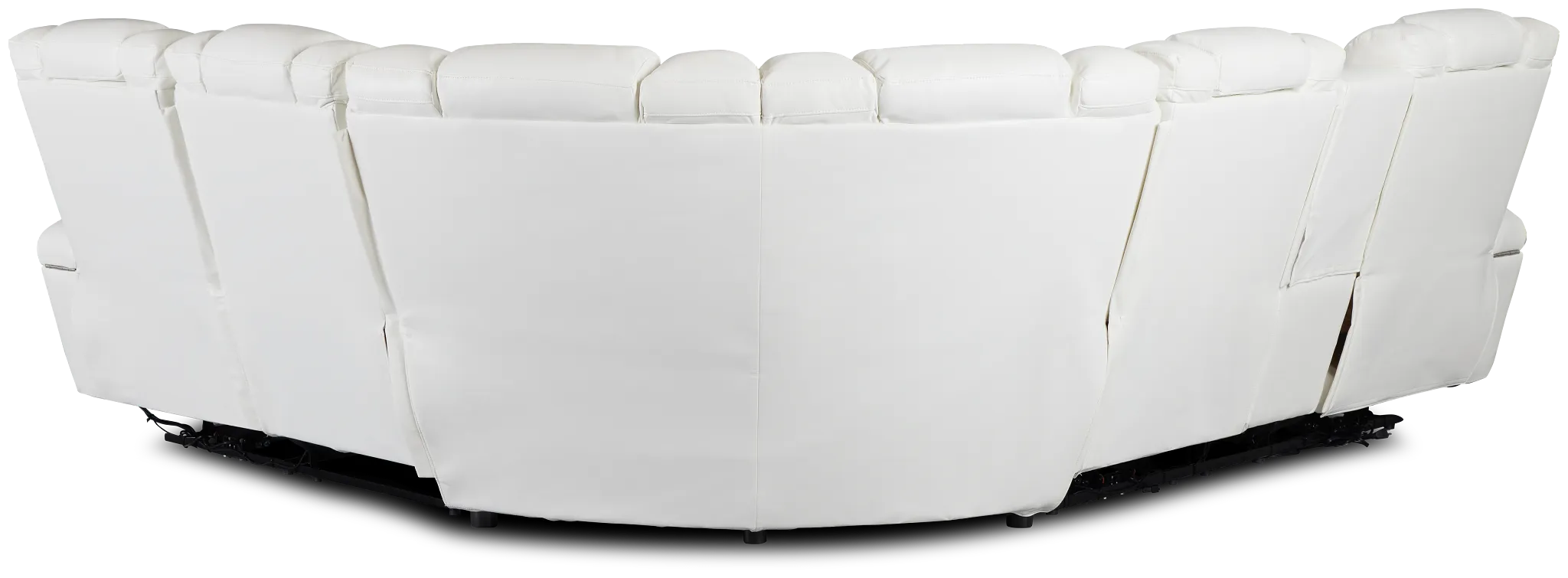 Troy White Micro Left Console Love Reclining Sectional