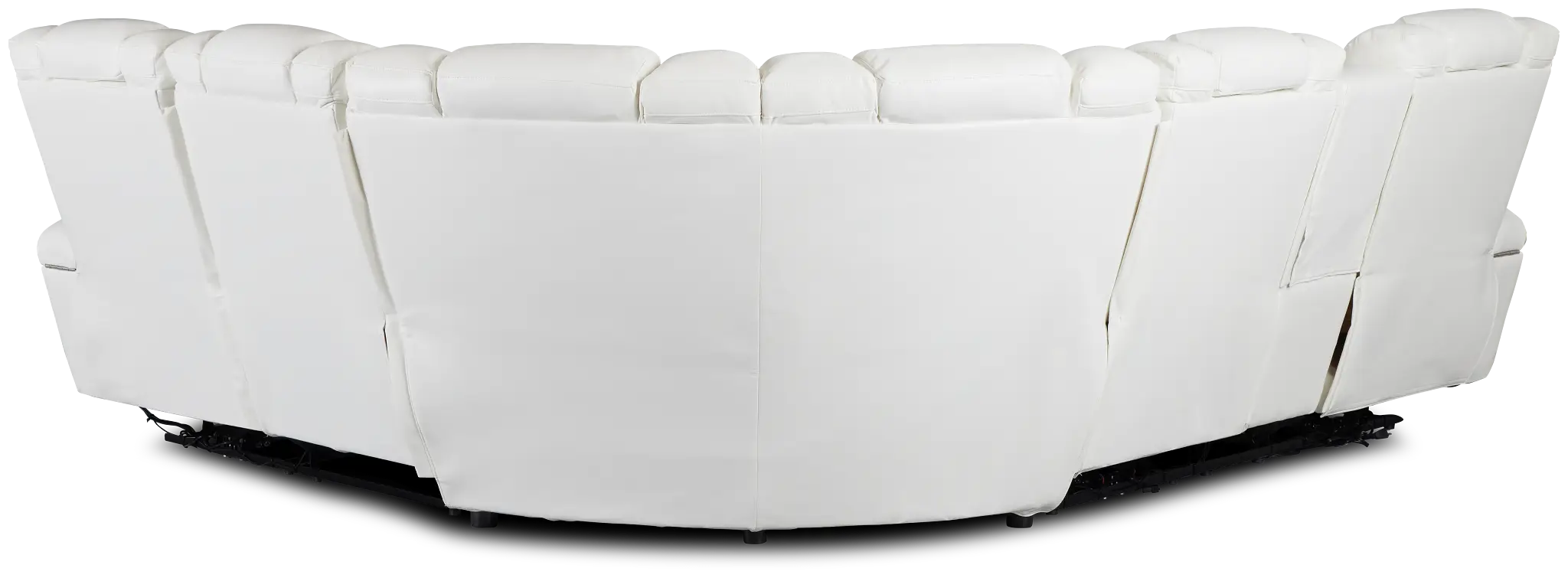 Troy White Micro Left Console Love Reclining Sectional Troy White Micro Left Console Love Reclining Sectional