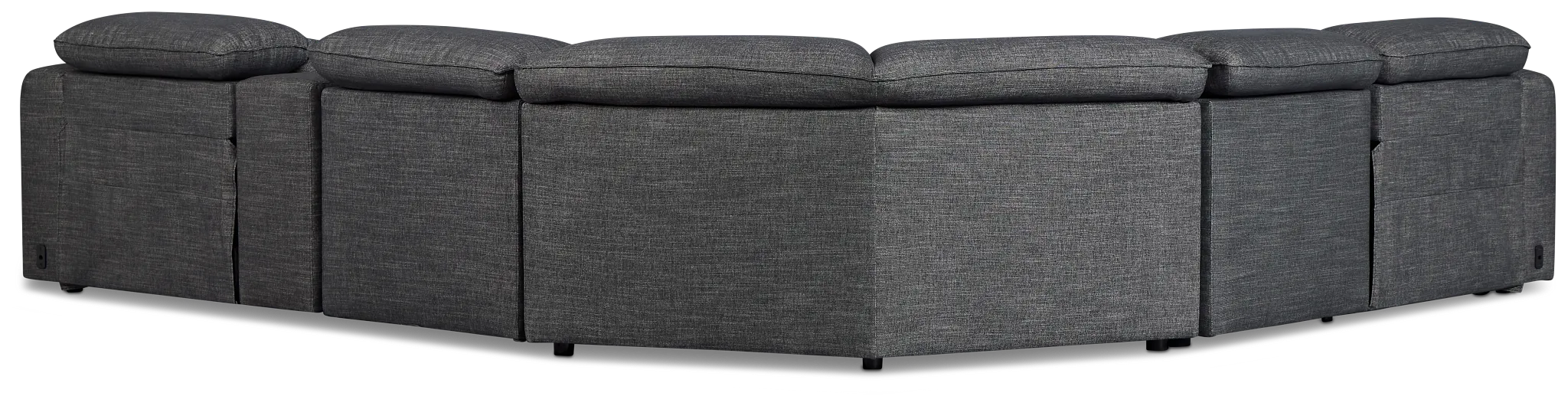 Ryland Dark Gray Fabric Medium Dual Power 2-arm Reclining Sectional